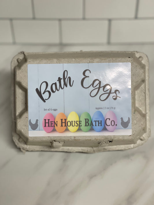 Egg shaped bath bombs in fruity scents and rainbow colors
